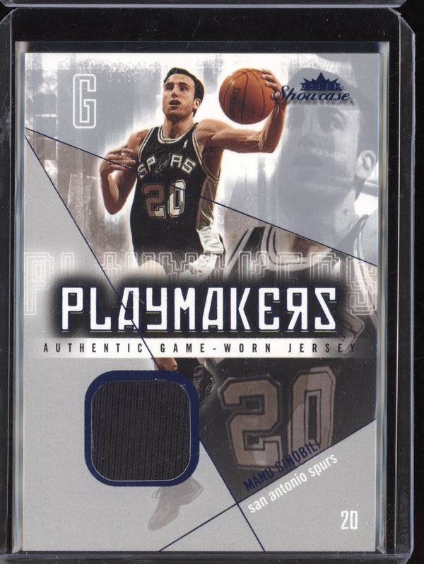 Manu Ginobili 2004-05 Fleer Showcase PM-KG Playmakers Jersey Blue 43/57