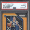 Grayson Allen 2018-19 Panini Prizm 123 Orange RC 33/49 PSA 10