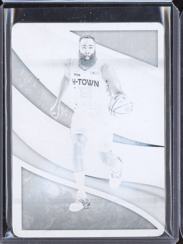 James Harden 2019-20 Panini Immaculate 53 Printing Plate Black Plate 1/1