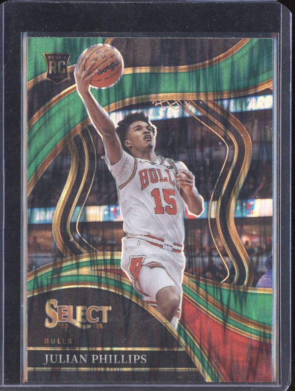 Julian Phillips 2023-24 Panini Select 289 Green Flash Courtside RC