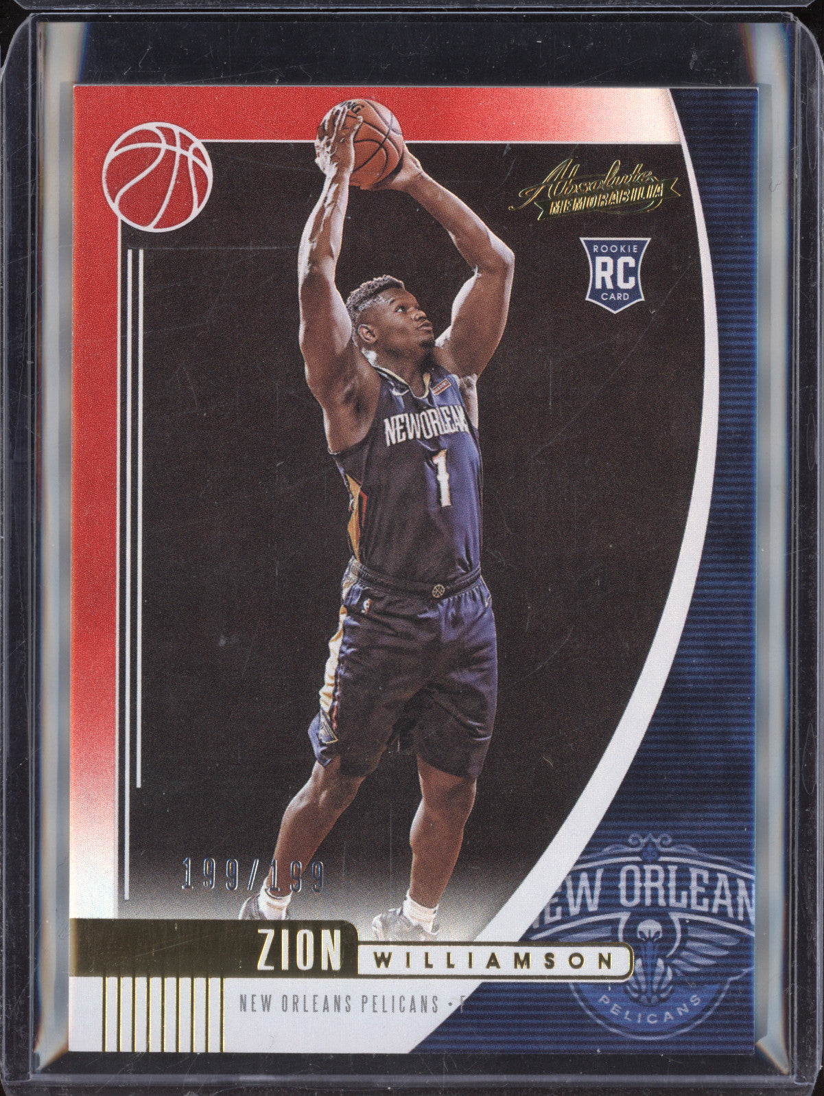 Zion Williamson 2019-20 Panini Absolute Memorabilia 16 Red RC 199/199