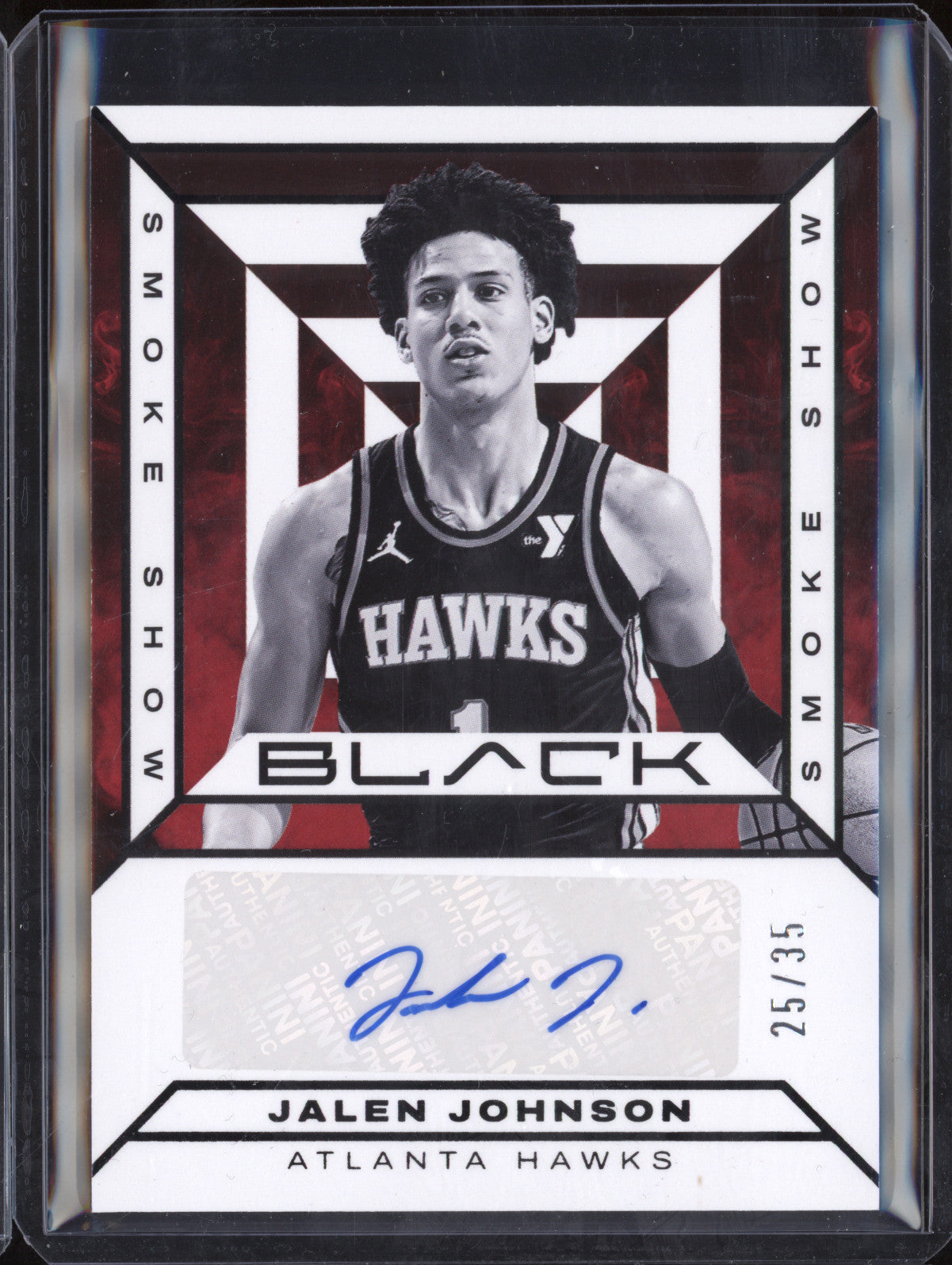 Jalen Johnson 2023-24 Panini Black SSS-JJ Smoke Show Auto 25/35