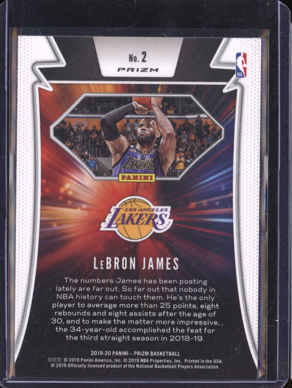 LeBron James 2019-20 Panini Prizm 2 Fast Break Far Out