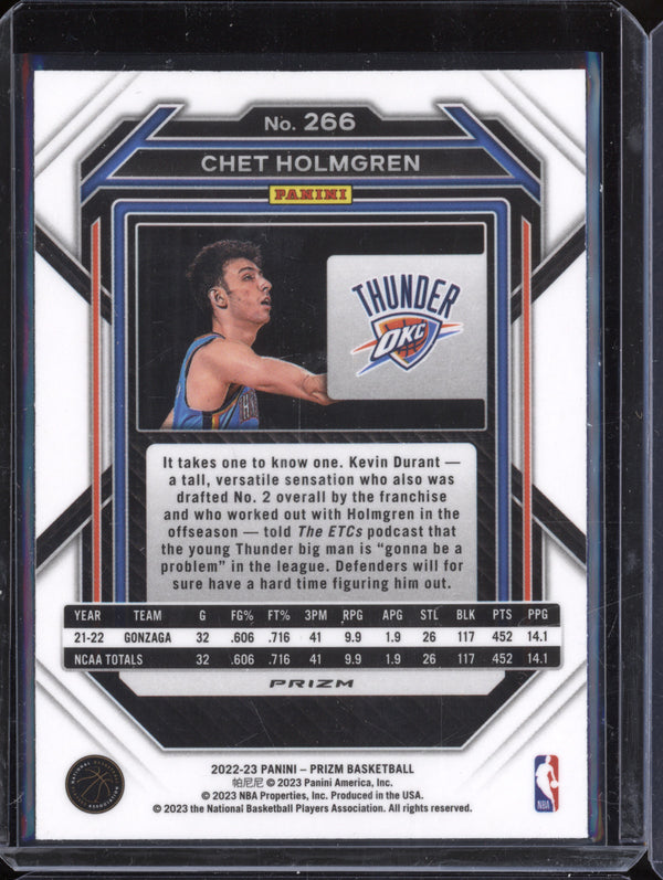 Chet Holmgren 2022-23 Panini Prizm 266 Pulsar RC