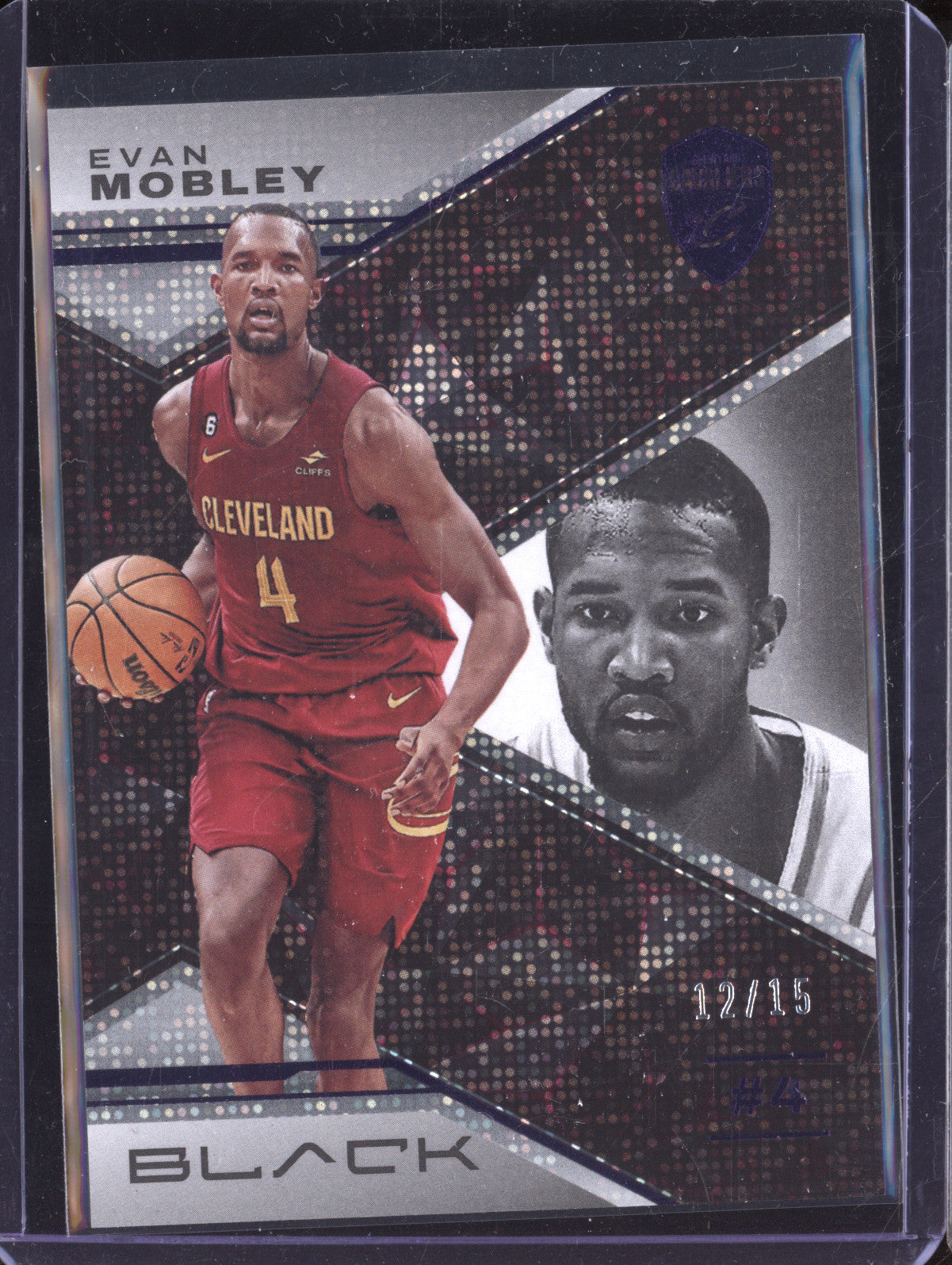 Evan Mobley 2022-23 Panini Black 18 Amethyst 12/15