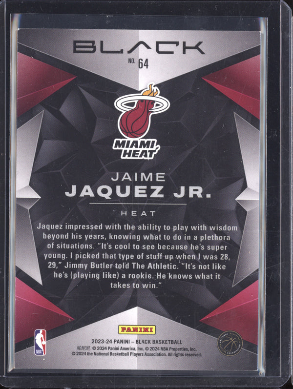 Jaime Jaquez Jr 2023-24 Panini Black 64 Silver RC 56/75