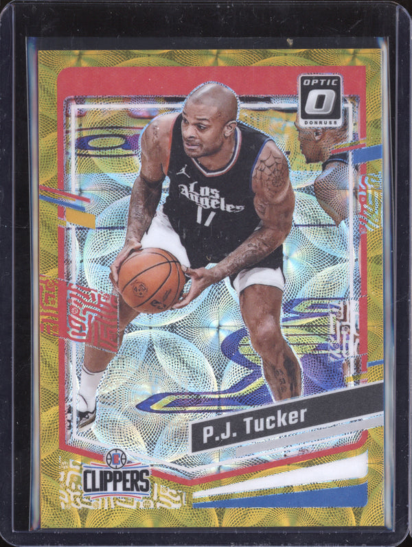 P.J Tucker 2023-24 Panini Optic 185 Gold International 7/10