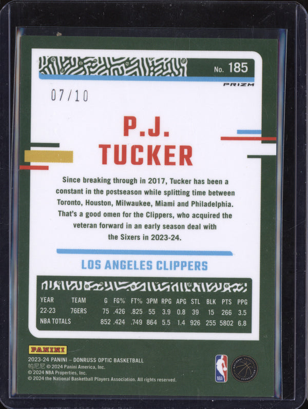 P.J Tucker 2023-24 Panini Optic 185 Gold International 7/10