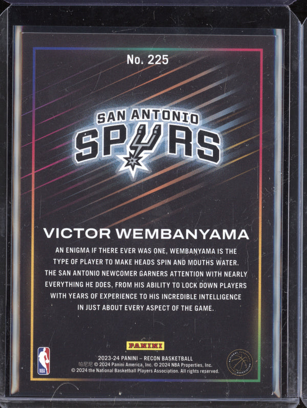 Victor Wembanyama 2023-24 Panini Recon 225 Blue RC 74/99