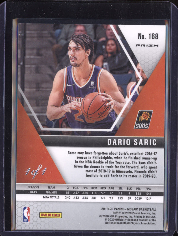 Dario Saric 2019-20 Panini Mosaic 168 Fast Break Black 1/1