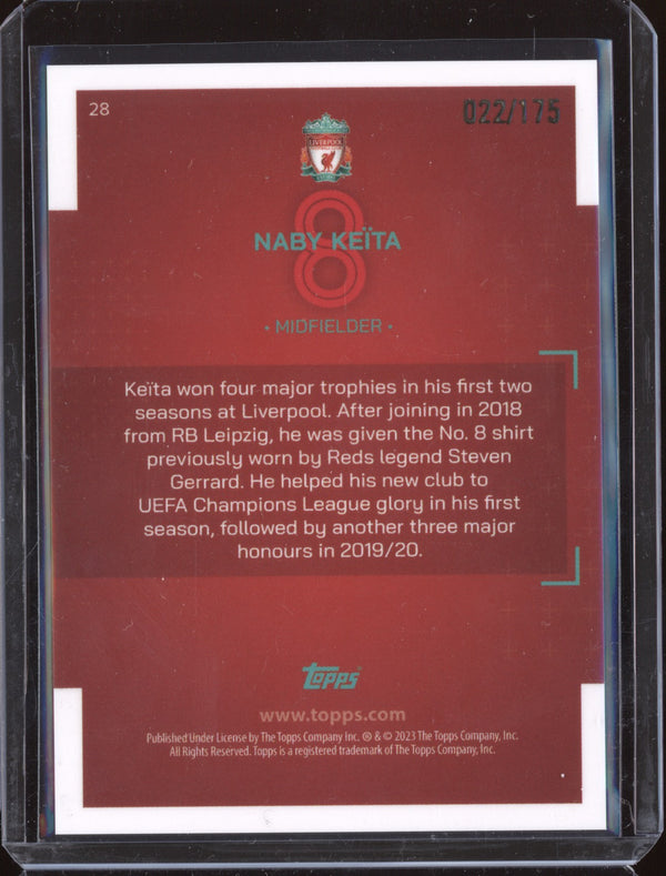 Naby Keita 2023 Topps Liverpool Team Set 28 Blue 22/175