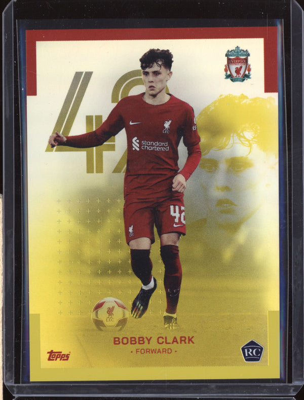 Bobby Clark 2023 Topps Liverpool Team Set 22 Gold RC *2/50