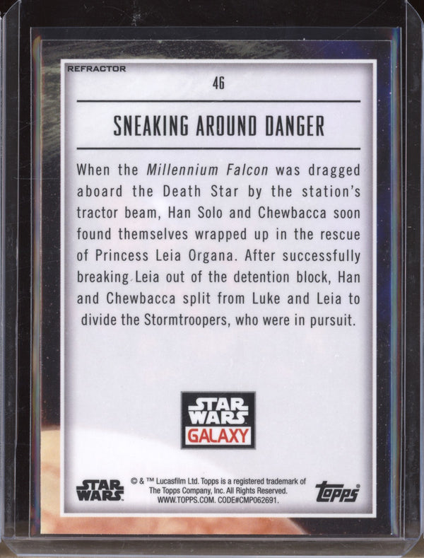 Sneaking Around Danger 2023 Topps Chrome Star Wars Galaxy 46 Refractor