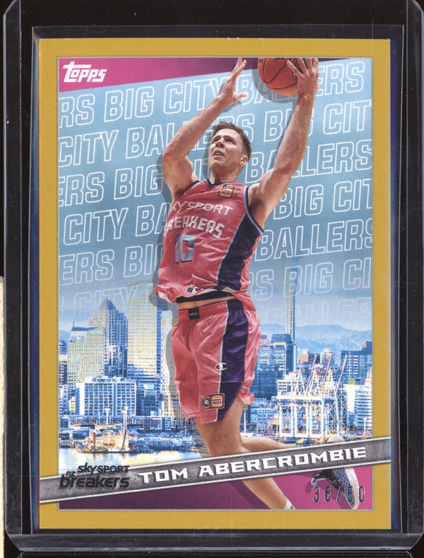 Tom Abercrombie 2023 Topps NBL BCB-12 Big City Ballers Gold 36/50