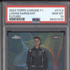 Logan Sargeant 2023 Topps Chrome F1 FT-LS Futuro RC PSA 10