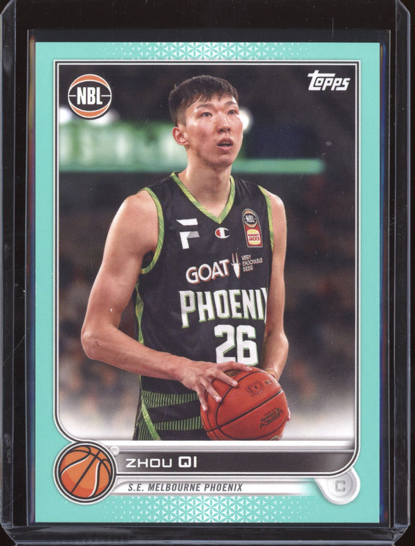 Zhou Qi 2023 Topps NBL 77 Aqua   166/199