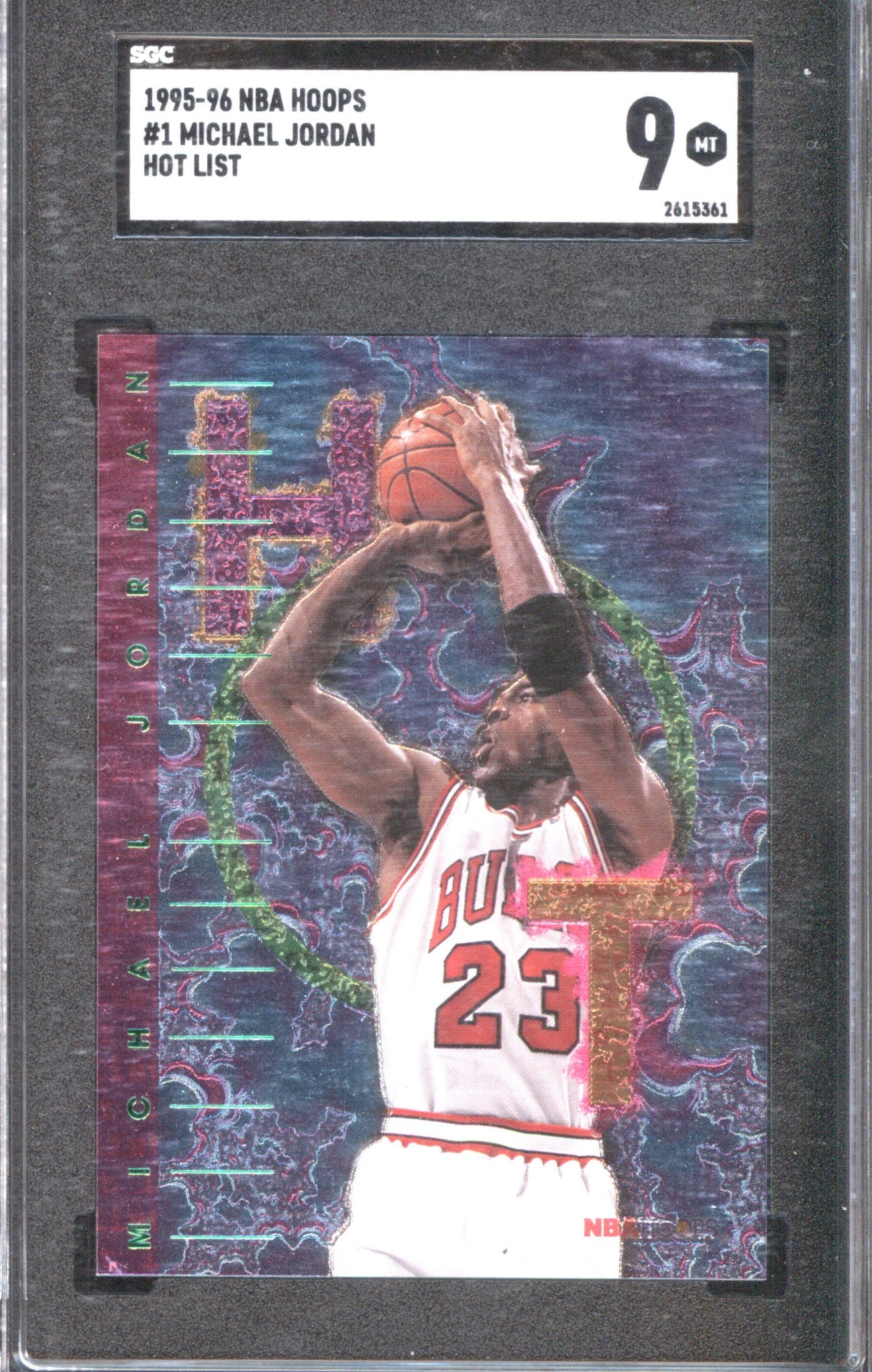 Michael Jordan 1995/96 NBA Hoops 1 Hot List SGC 9