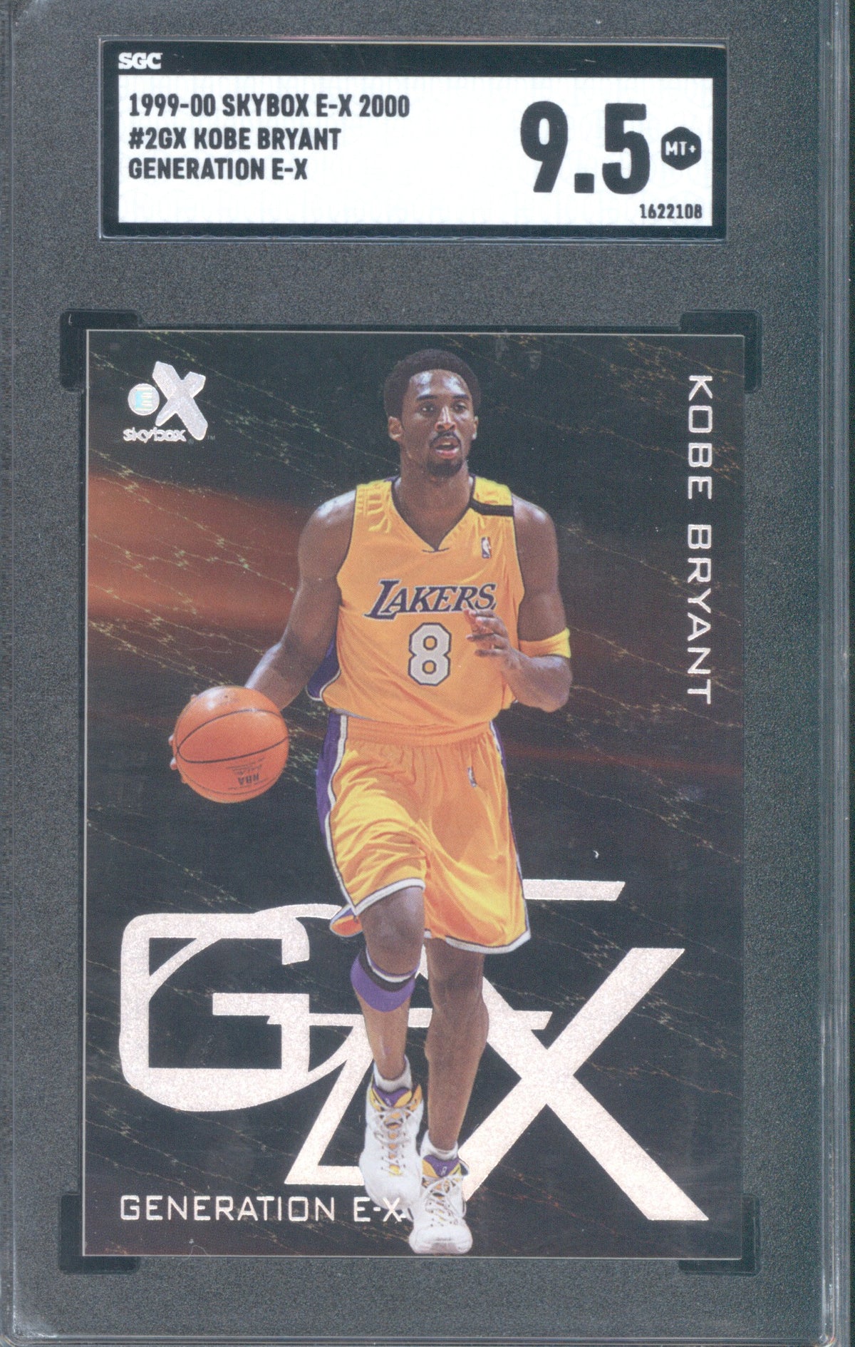 1999 SkyBox E-X 2000 Kobe Bryant 2 of 15 GX Generation E-X Holo SGC 9.5