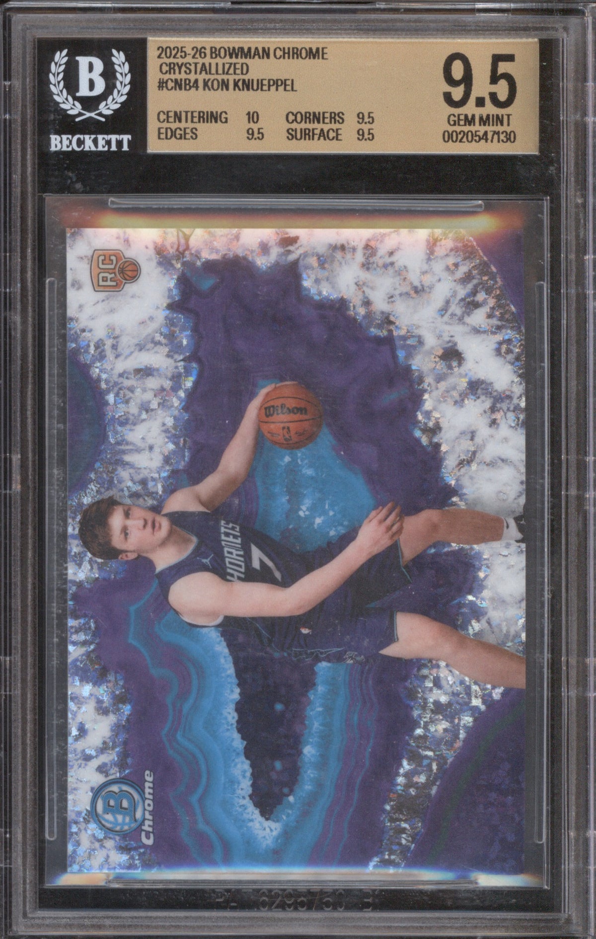 2025 Bowman Chrome CNB-4 Kon Knueppel Crystallized BGS 9.5