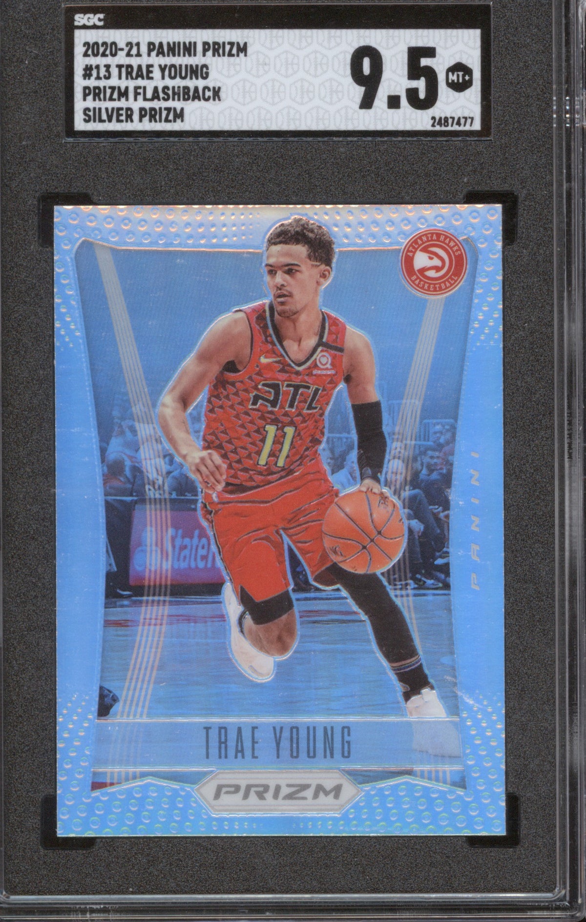 Trae Young 2020-21 Panini Prizm 13 Flashback Prizm SGC 9.5