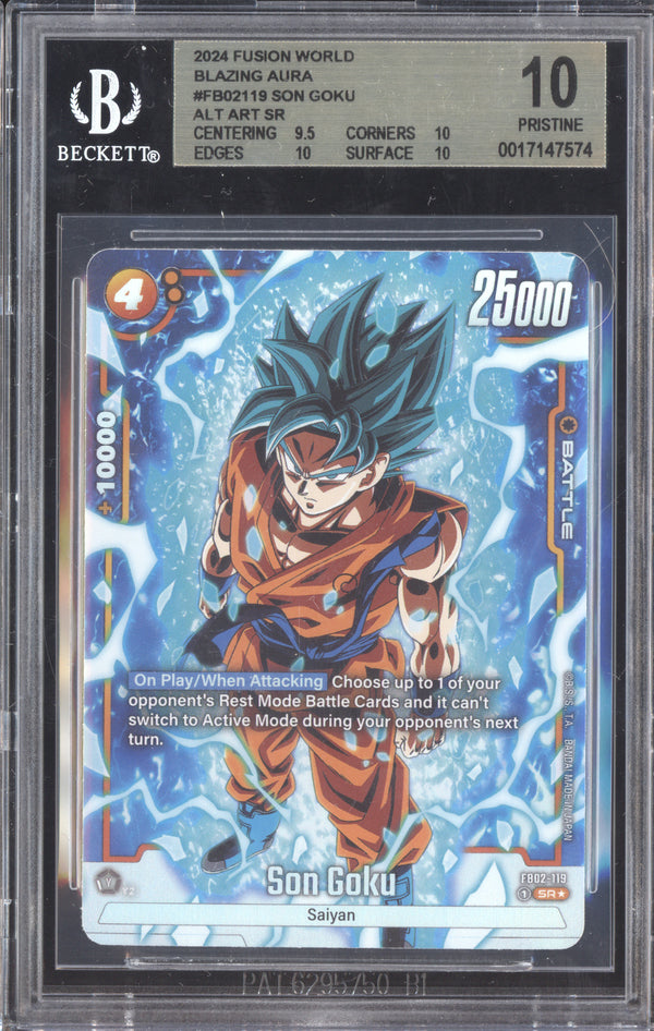 Son Goku 2024 Dragon Ball Super Fusion World FB02-119 Alt Art Super Rare BGS 10