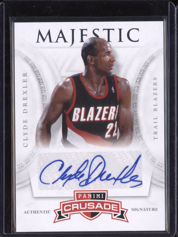 Clyde Drexler 2012-13 Panini Crusade 64 Majestic Auto