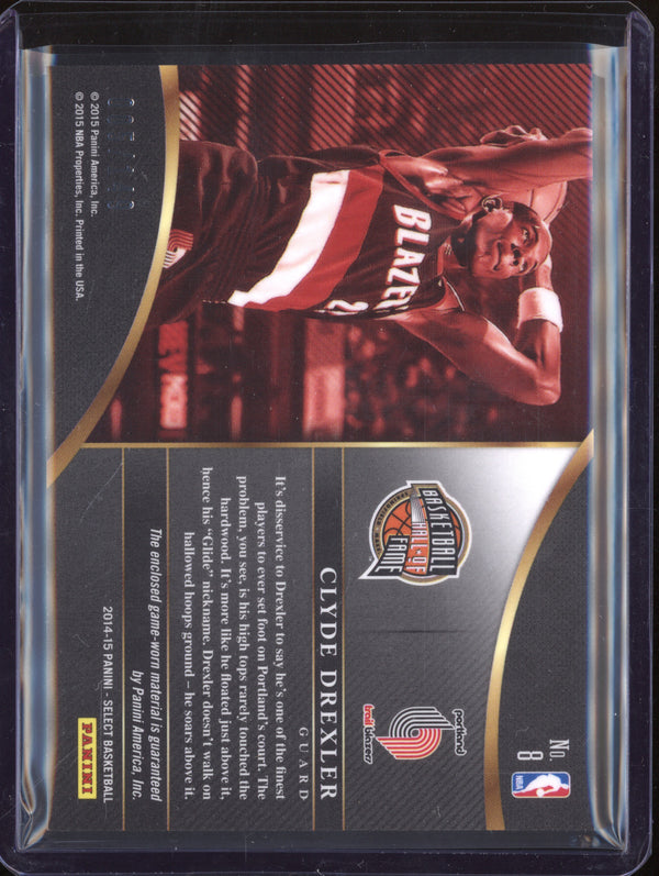 Clyde Drexler 2013-14 Panini Select 8 On Hallowed Grounds Jersey 5/149