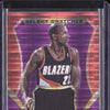 Clyde Drexler 2013-14 Panini Select 24 Select Swatches Purple Jersey 74/99