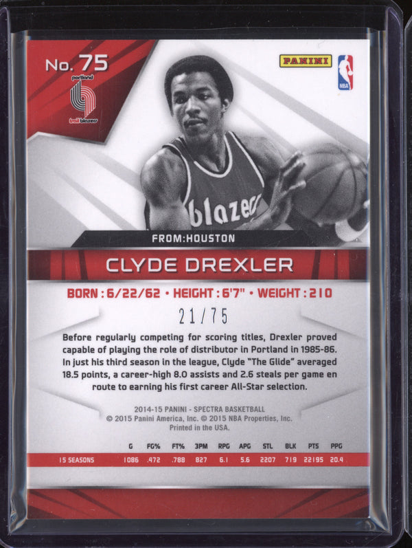 Clyde Drexler 2014-15 Panini Spectra 75 21/75