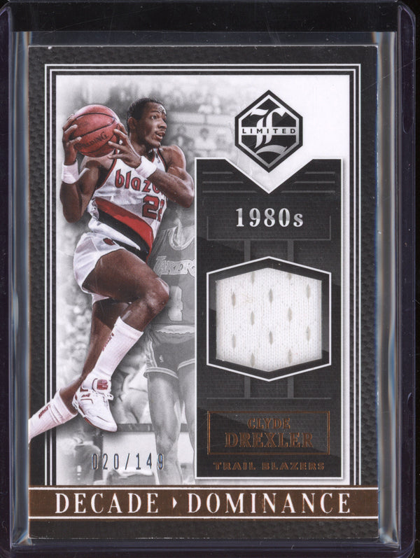 Clyde Drexler 2015-16 Panini Limited 7 Decade Dominance Jersey 20/149