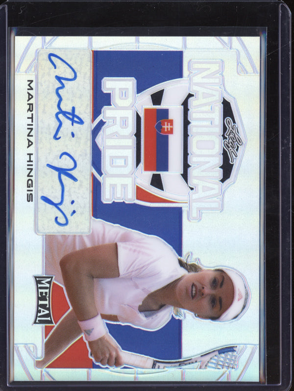 Martina Hingis 2016 Leaf Metal Tennis NP-MH1 National Pride Auto