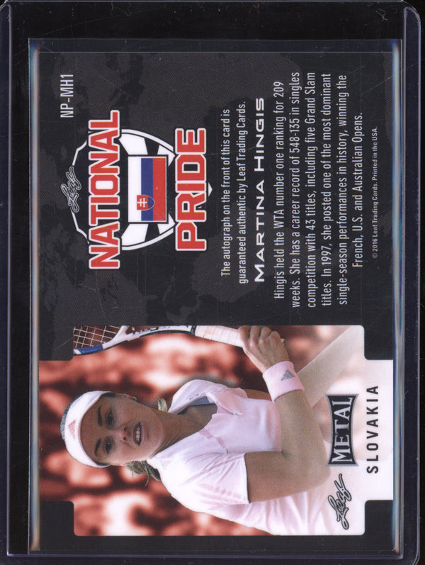 Martina Hingis 2016 Leaf Metal Tennis NP-MH1 National Pride Auto