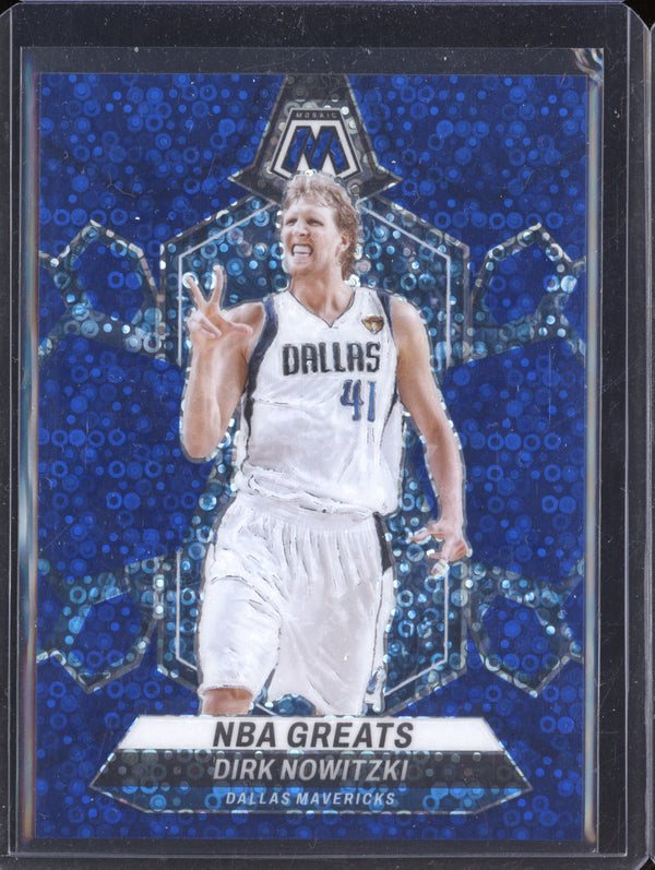 Dirk Nowtizki 2023-24 Panini Mosaic 298 Blue Fast Break 19/85