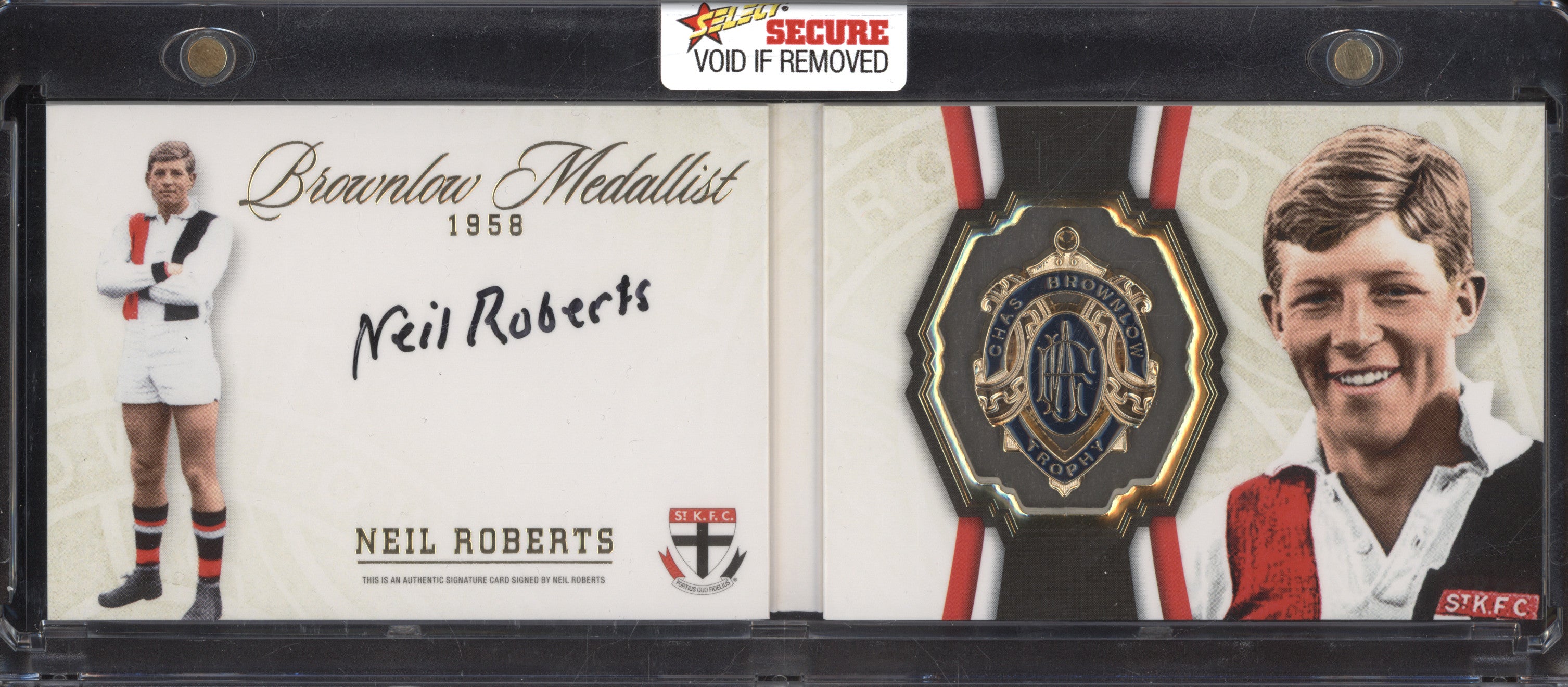 Neil Roberts 2024 Select Brownlow Medallist 1958 Booklet Signature 119/150