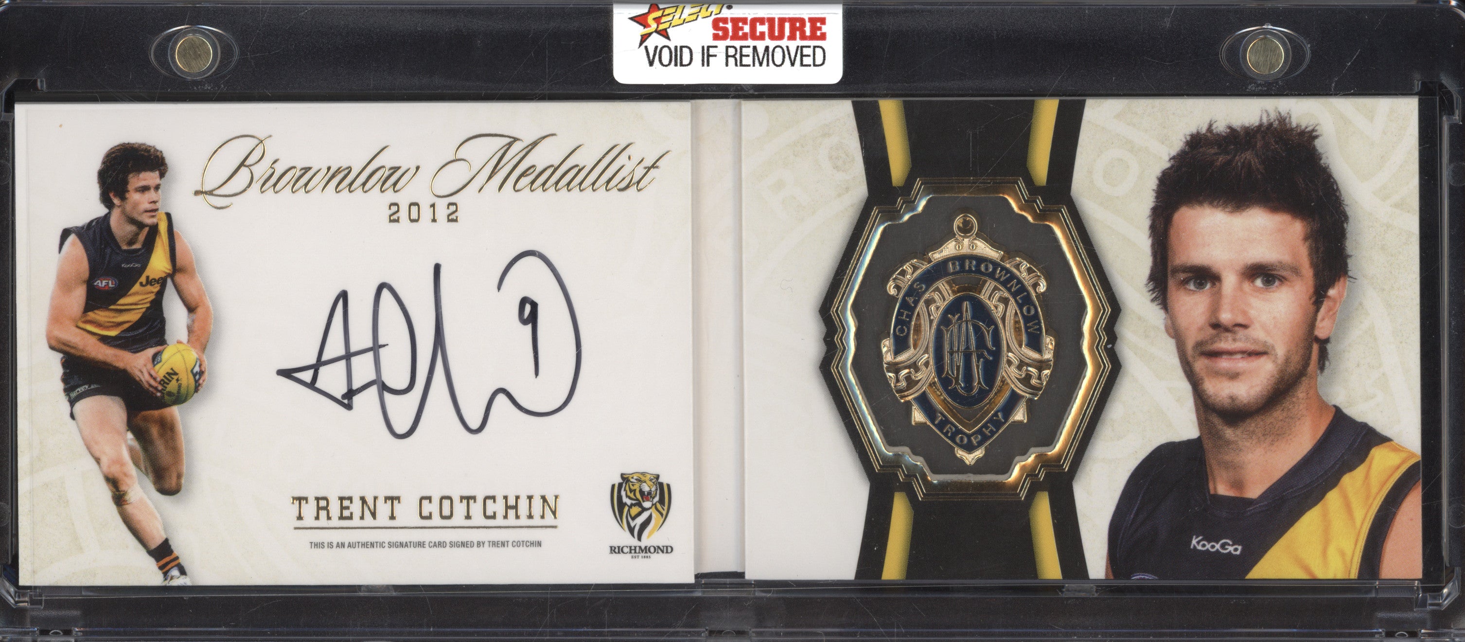 Trent Cotchin 2024 Select Brownlow Medallist 2012 Booklet Signature 70/150