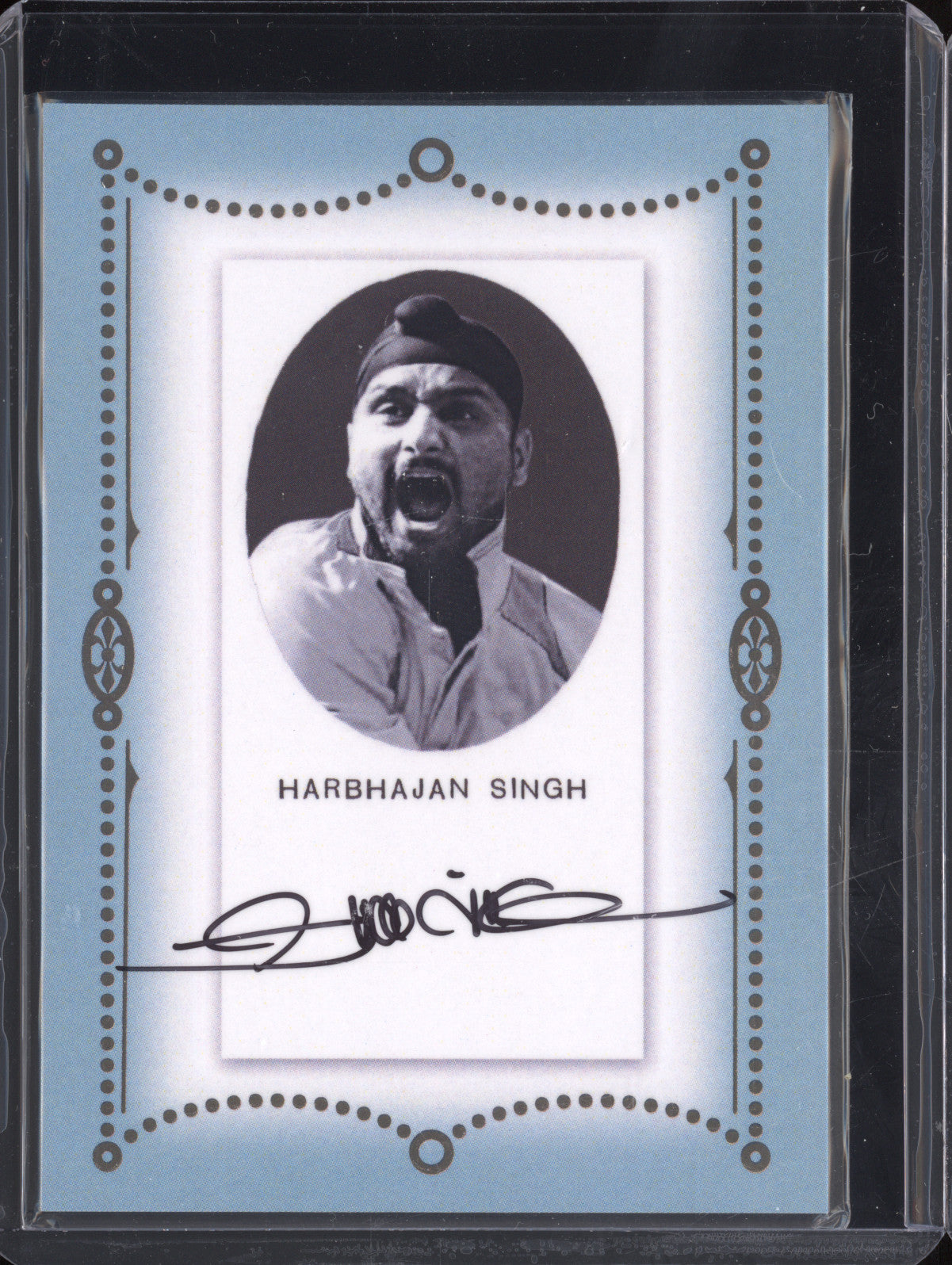 Harbhajan Singh 2024 Futera Vintage Cricket CTA09 Taddies Autograph 5/7
