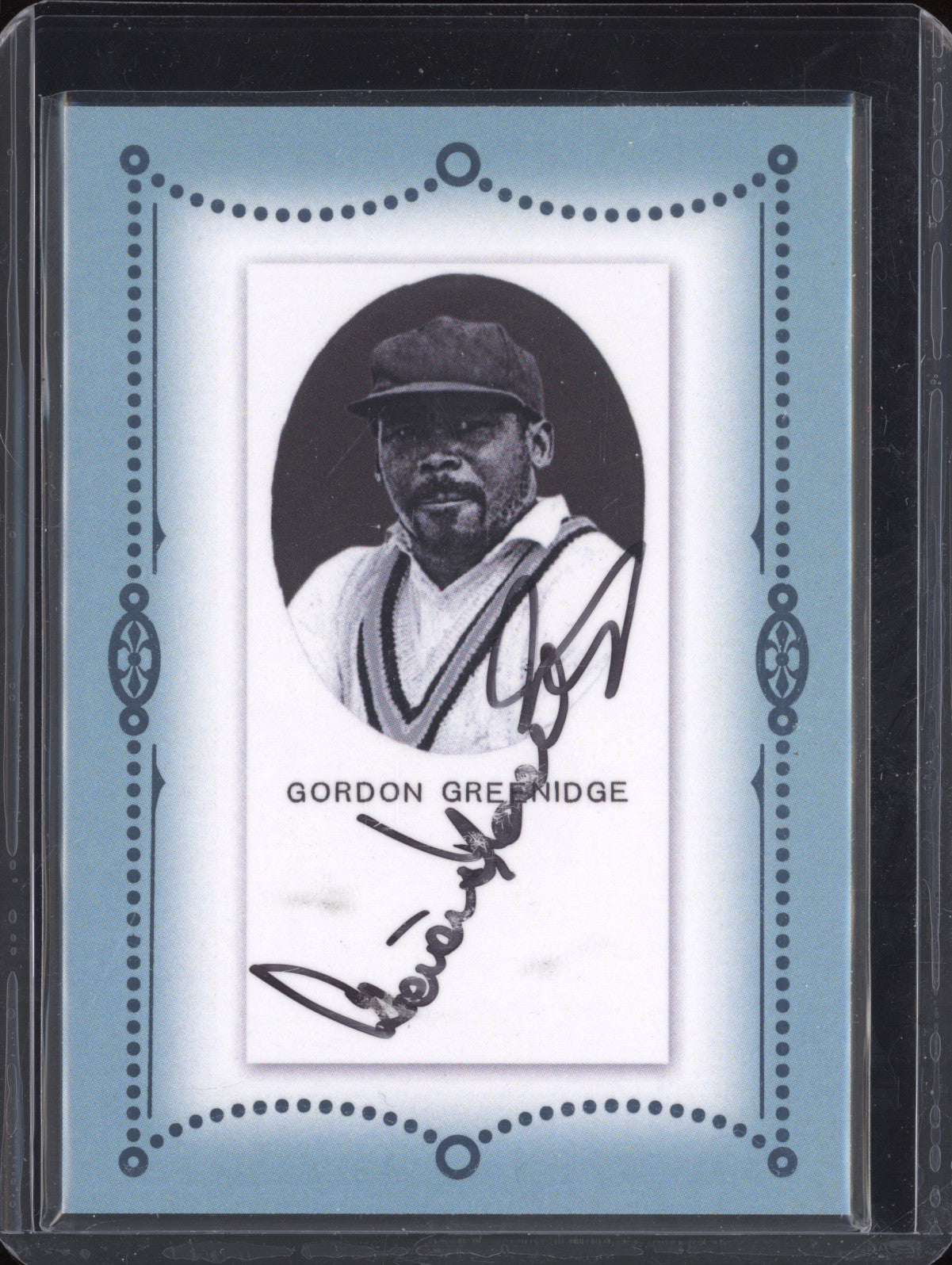 Gordon Greenidge 2024 Futera Vintage Cricket CTA12 Taddies Autograph 3/9