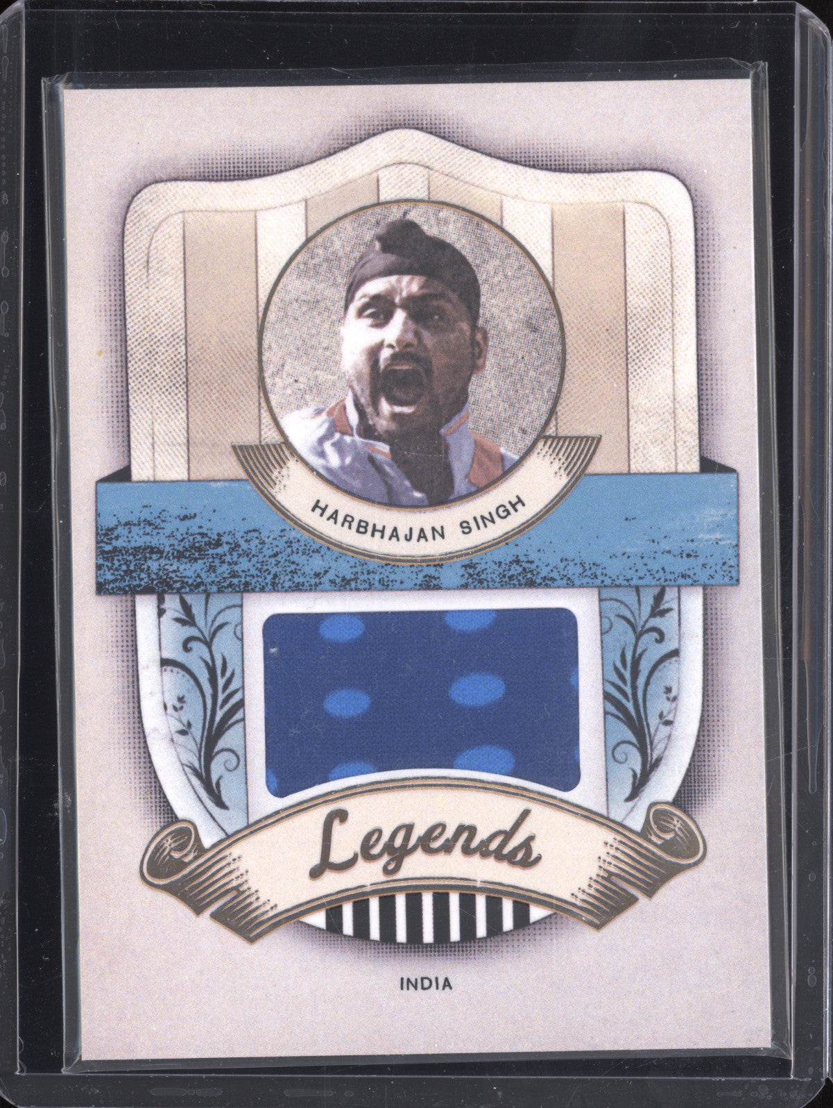 Harbhajan Singh 2024 Futera Vintage Cricket LGC08 Legend Memorabilia 8/9