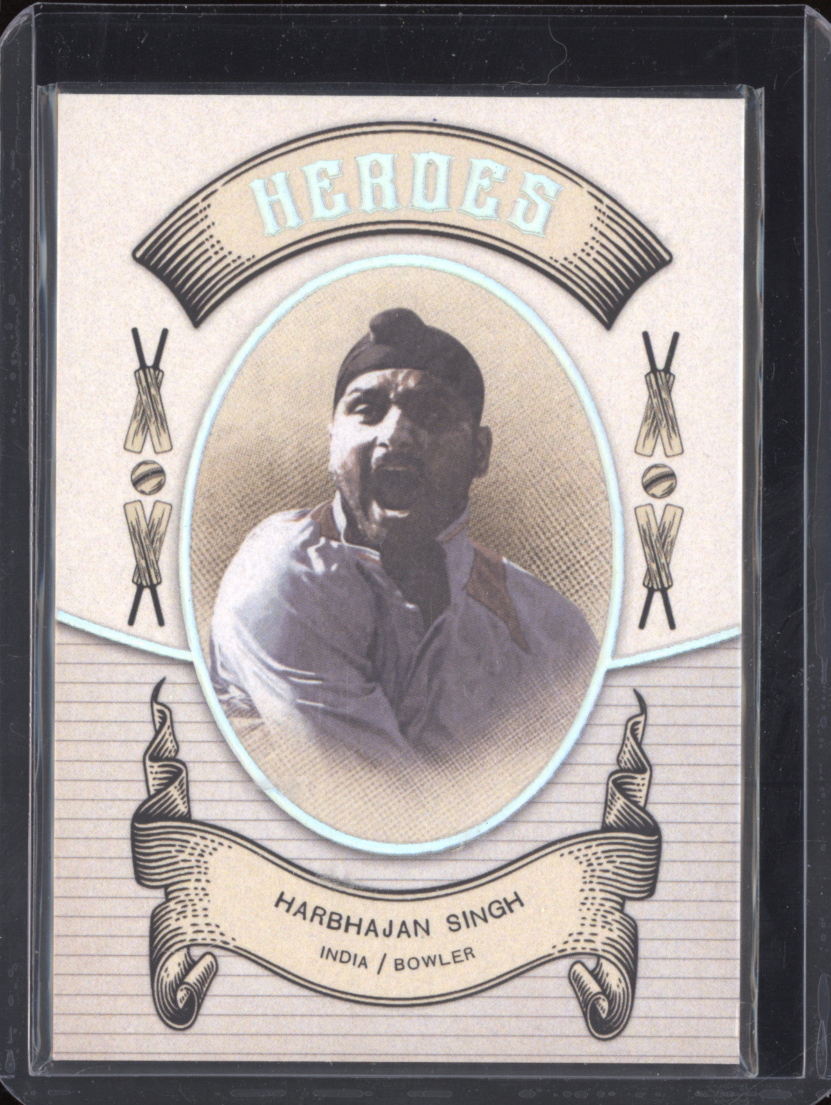 Harbhajan Singh 2024 Futera Vintage Cricket VC10 Heroes 1/1