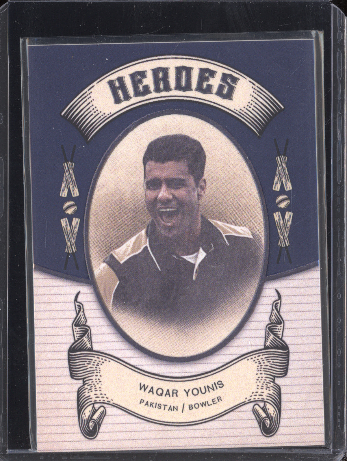 Waqar Young 2024 Futera Vintage Cricket VC11 Heroes 6/9