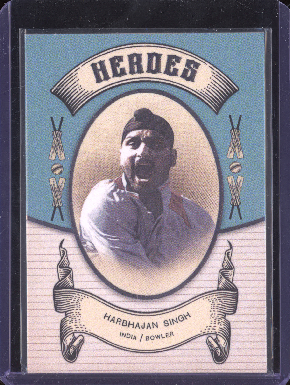 Harbhajan Singh 2024 Futera Vintage Cricket VC10 Heroes 64/250