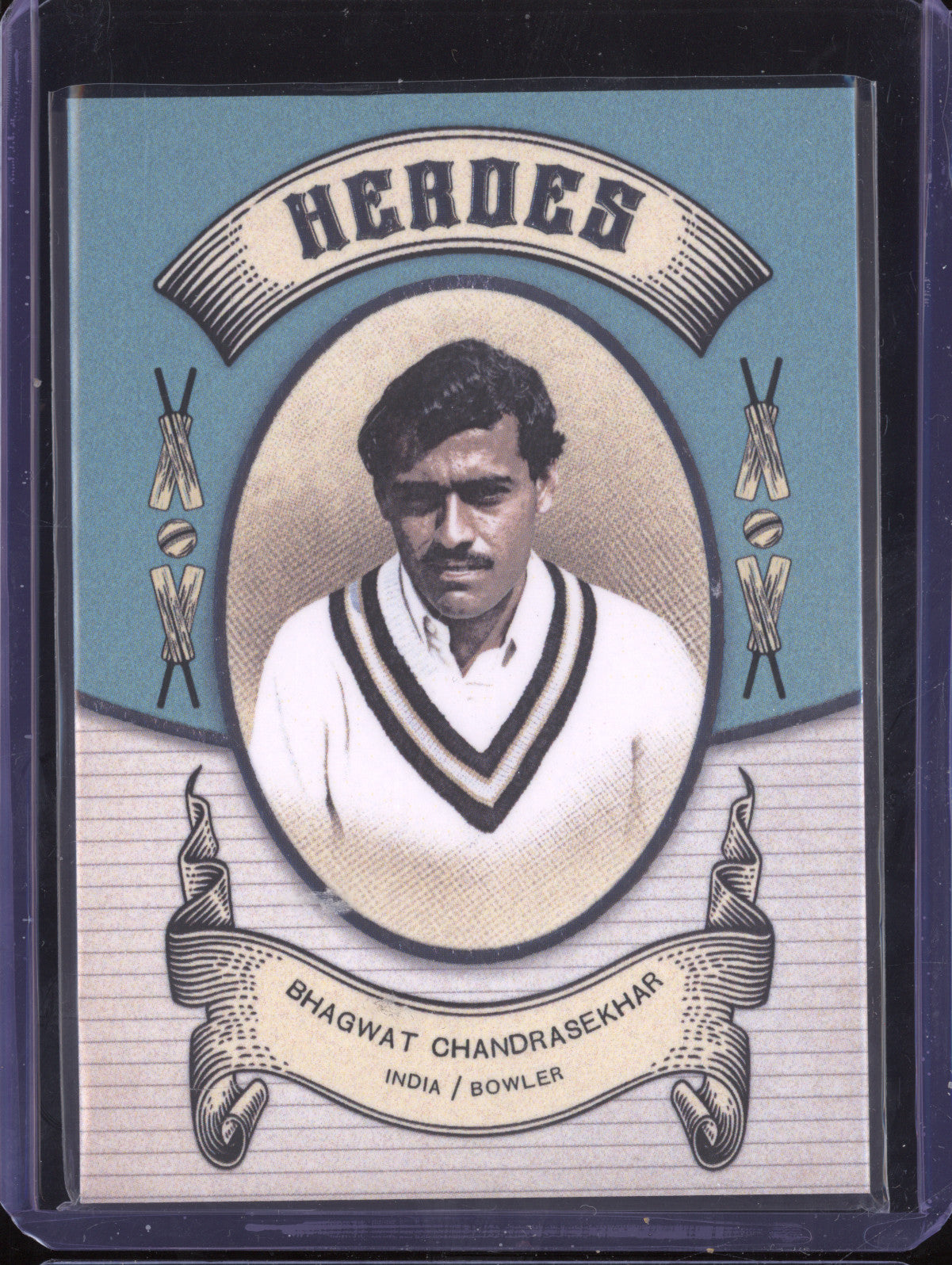 Bhagwat Chandrasekhar 2024 Futera Vintage Cricket VC31 Heroes 193/250