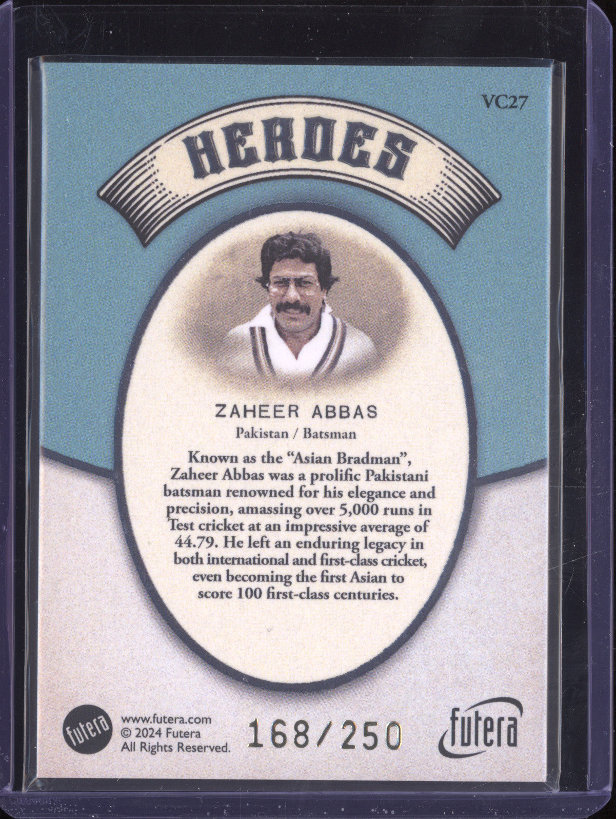 Zaheer Abbas 2024 Futera Vintage Cricket VC27 Heroes 168/250