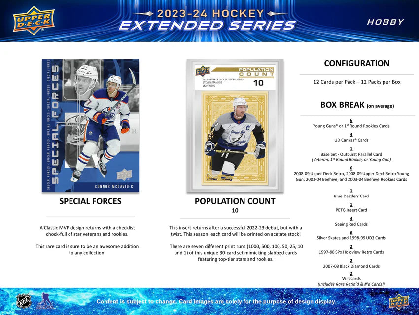 2023-24 Upper Deck Extended Series Hockey Hobby Box