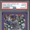 Mark Vientos 2023 Topps Chrome Update AC-MV Autograph Purple RC 232/250 PSA  10