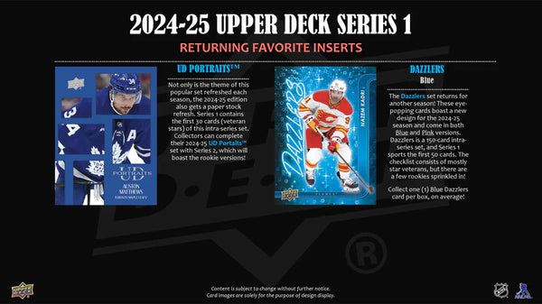 2024-25 Upper Deck Series 1 Hockey Blaster Box