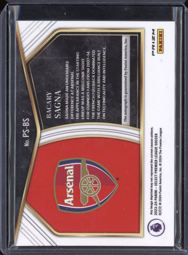 Bacary Sagna 2023-24 Panini Select PS-BS Pitchside Signatures