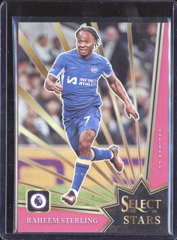 Raheem Sterling 2023-24 Panini Select 21 Select Stars Pink 8/25