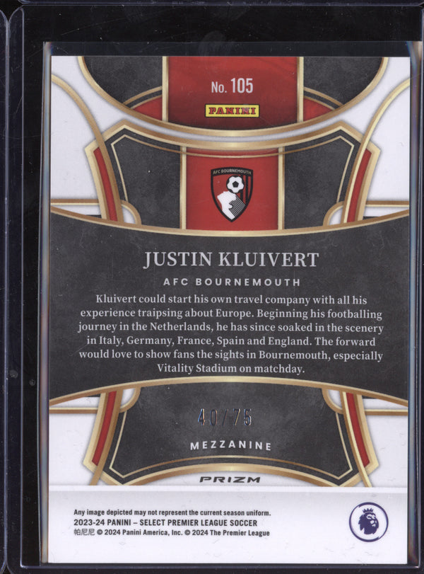 Justin Kluivert 2023-24 Panini Select 105 Orange 40/75