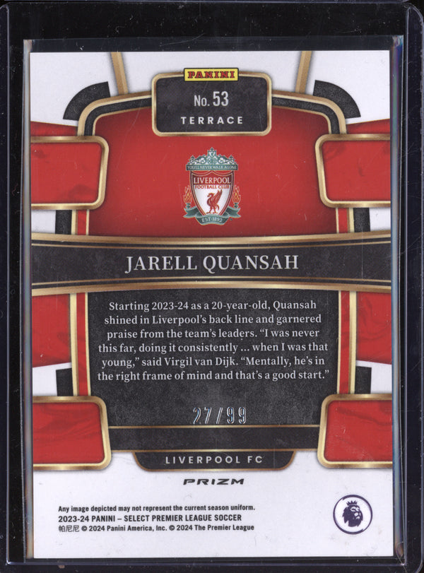 Jarell Quansah 2023-24 Panini Select 53 Pink RC 27/99